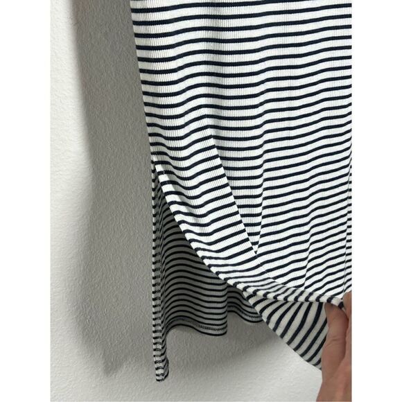 ROXY Black T-shirt Striped Maxi Dress Size 4 - Picture 3 of 14